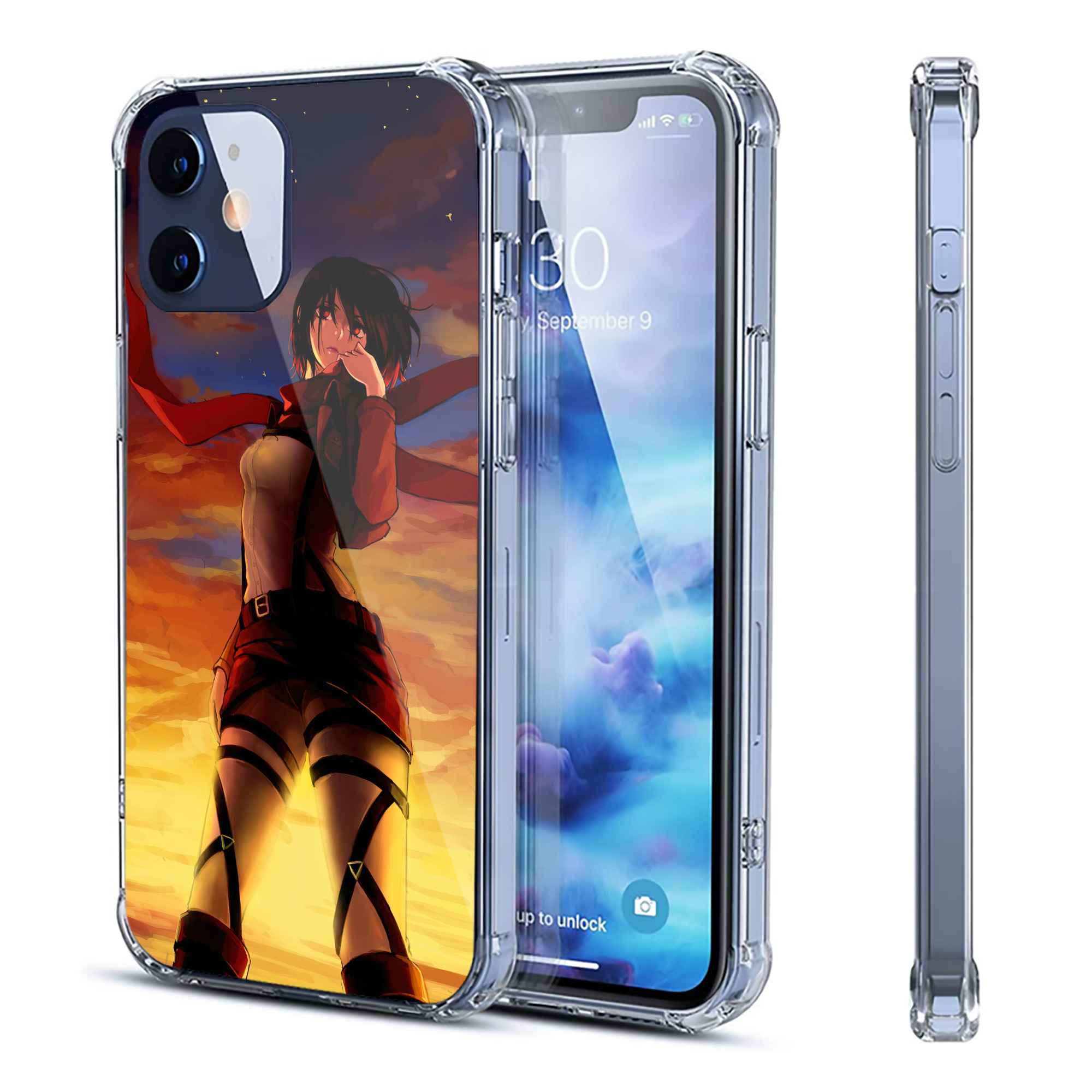 （画像用） 進撃の巨人 Attack on Titan 【iPhone 12シリーズ対応】透明スマホケース（クリアソフトケース）